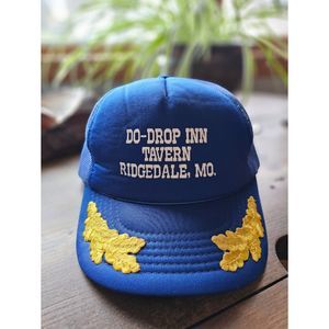 Vintage Trucker Do-Drop Inn Riverdale,MO Captain Detail Snapback Hat